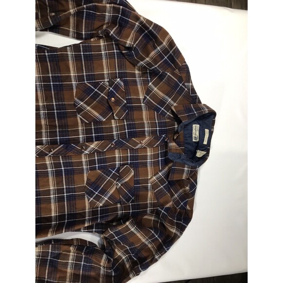 VTG Genuine Roebucks Pearl Button Down Western Long Sleeve Men’s Xl Tall - Picture 3 of 10